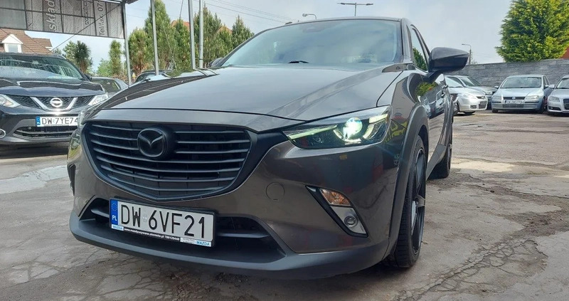 Mazda CX-3 cena 72900 przebieg: 108000, rok produkcji 2018 z Śrem małe 704